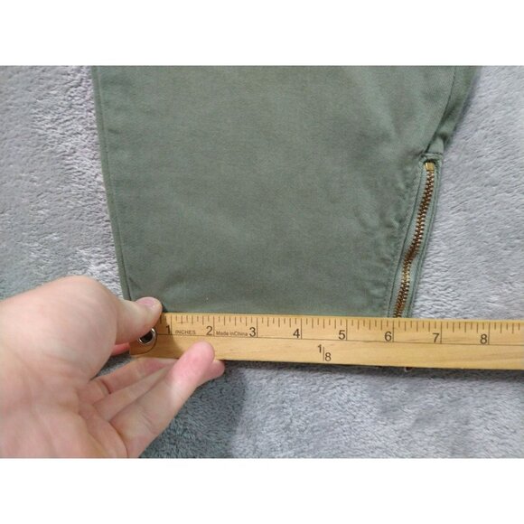 NYDJ Legging Womens 14 Green Jegging Zip Ankle Pockets Stretch High Rise - Picture 6 of 10